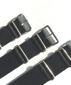 UhrenArmband Gurtband Armband schwarz 18 20 22 mm Nylon Strap black Band Ne