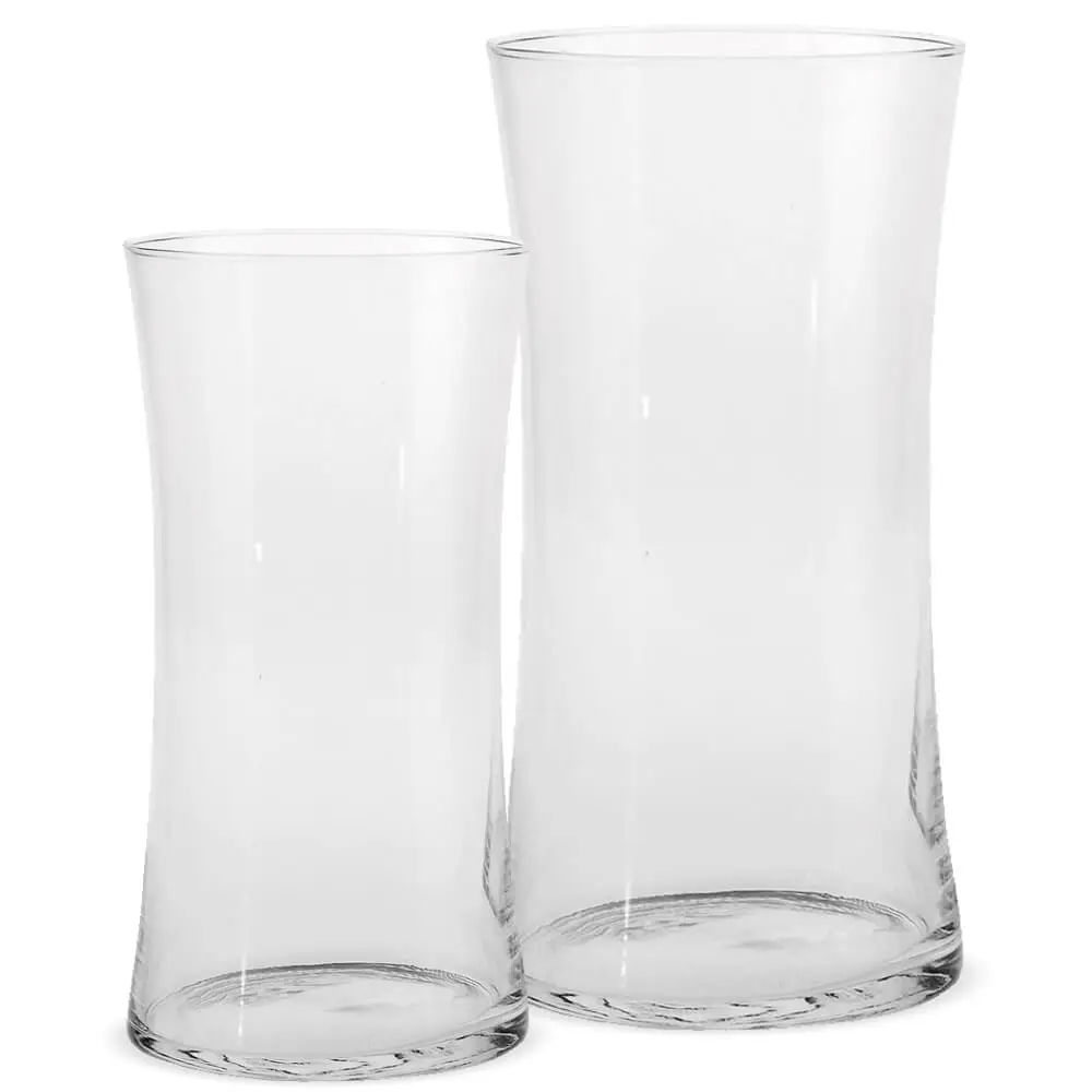 Vasen Glas Dekogläser Glasvasen Blumenvasen leicht tailliert – 2 Größen – Bild 6