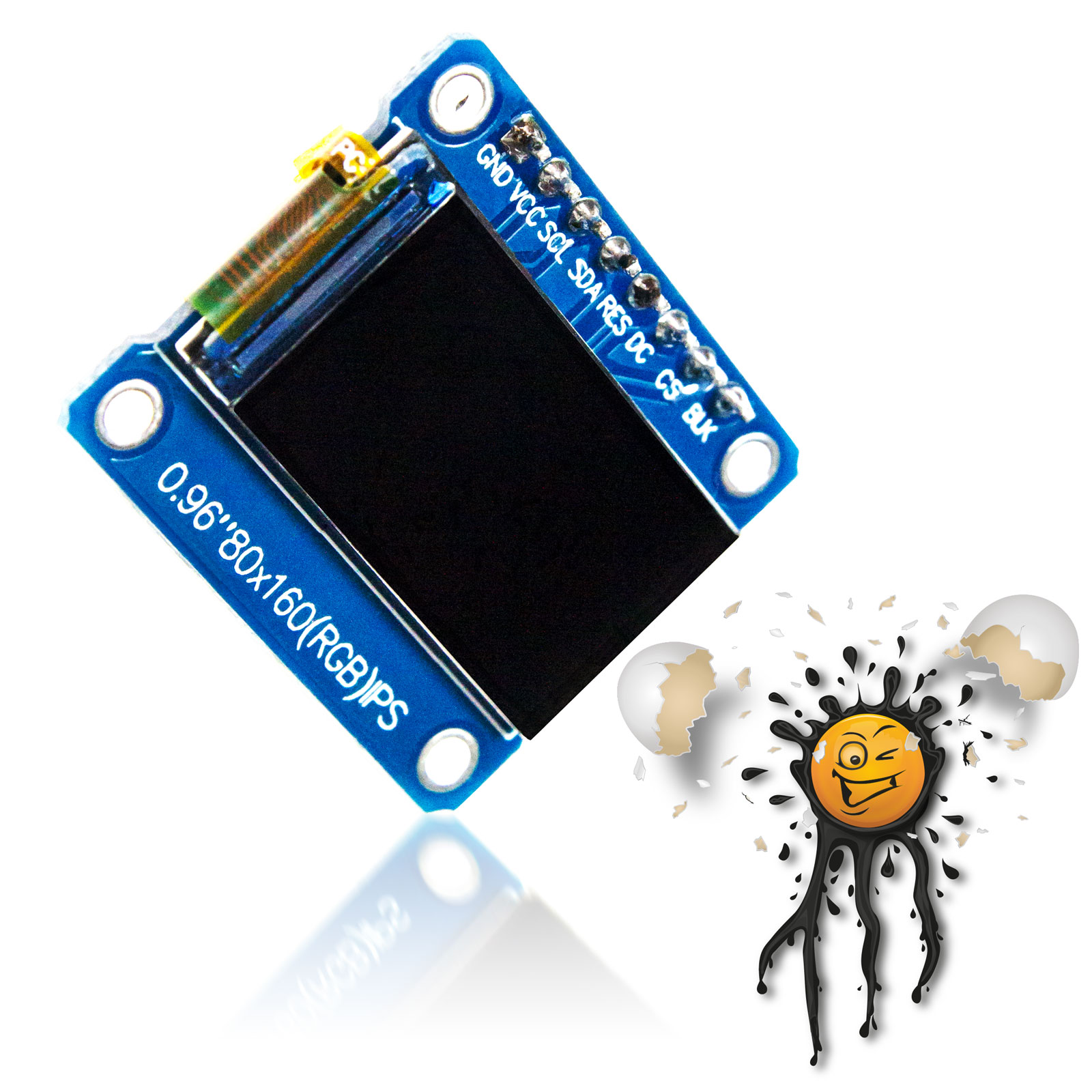 0.96″ SPI Vollfarben Full Color LCD Display 80×160 – Bild 2