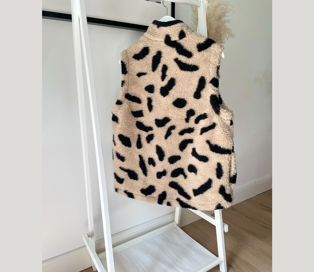 Alwero – Bodywarmer WALKER Adult, Biowolle, LEO Gepard, unisex – Bild 4