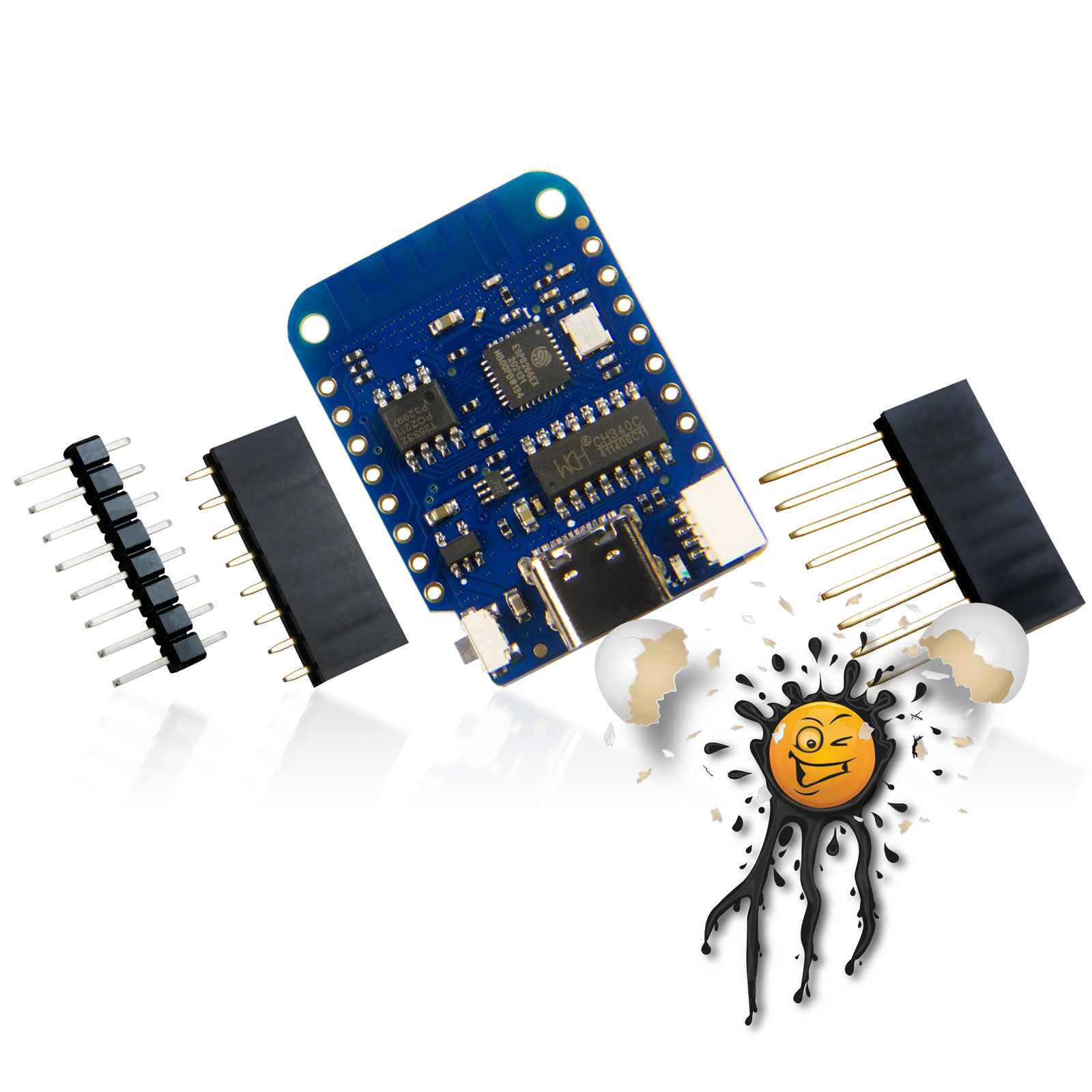 WeMos D1 mini Ver. 4.0.0 USB-C 32Mbit ESPEasy Tasmota Entwickler Board – Bild 2