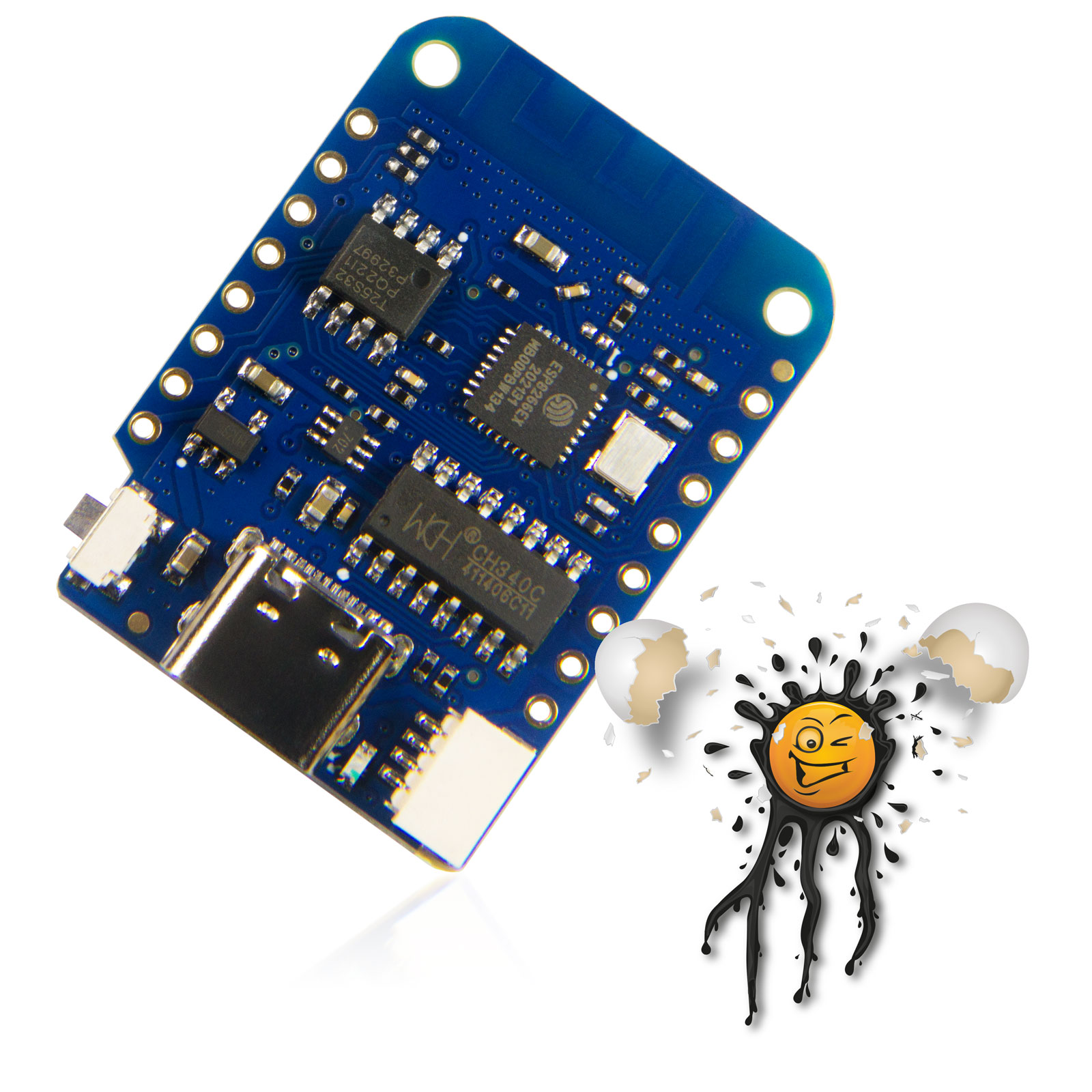 WeMos D1 mini Ver. 4.0.0 USB-C 32Mbit ESPEasy Tasmota Entwickler Board – Bild 4