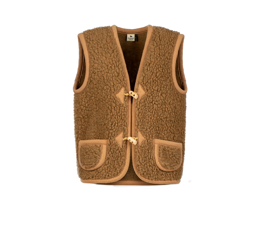 Alwero – Bodywarmer „Alpen“ Adult, Biowolle, BARK, Unisex