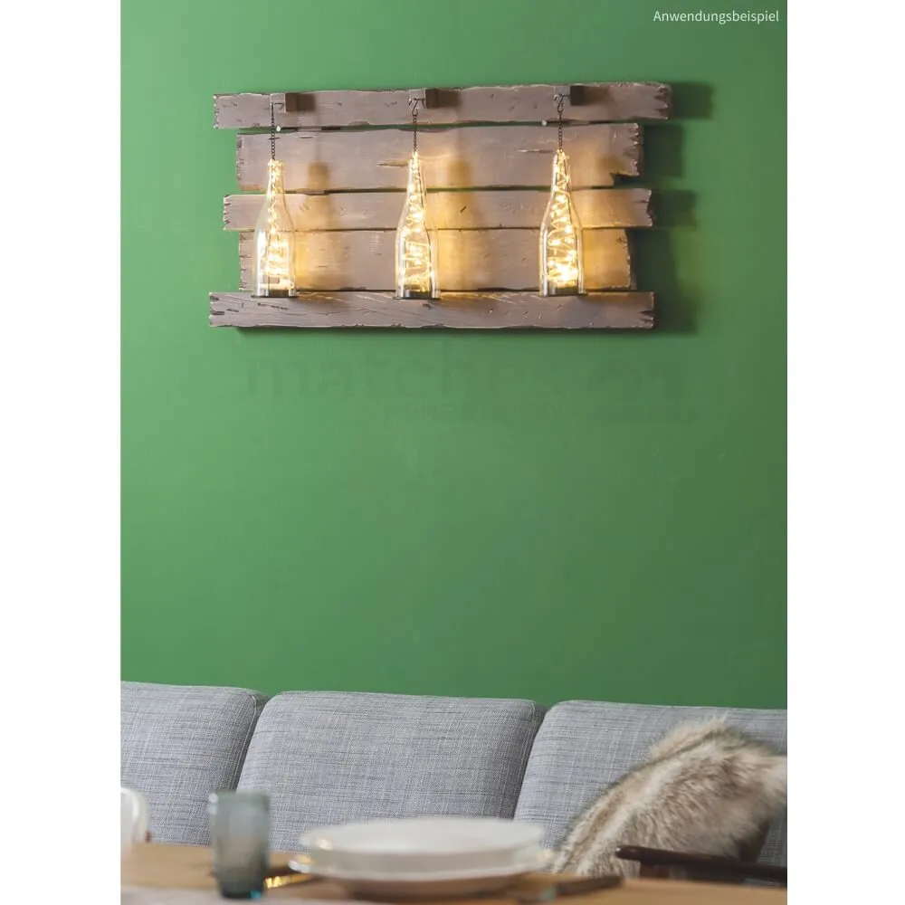 Windlicht Glas Flasche Metallhalter für Teelicht Partylicht zum Selbstgestalten – Bild 6