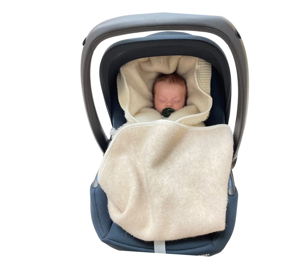 Alwero – Wickeldecke „WINGY“ für Maxi Cosi, Beige/Ecru – Bild 3