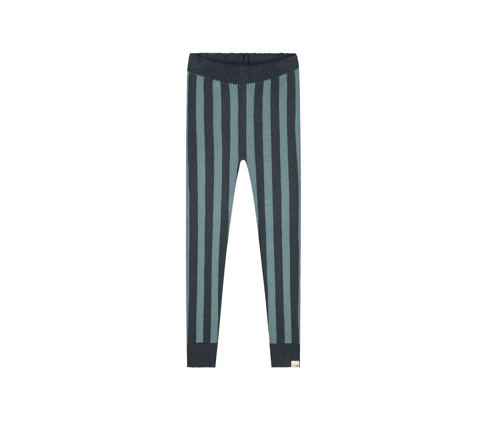YUKI – Stripes Knitted Leggings, BLUE MONDAY, Bio Baumwolle – Bild 2