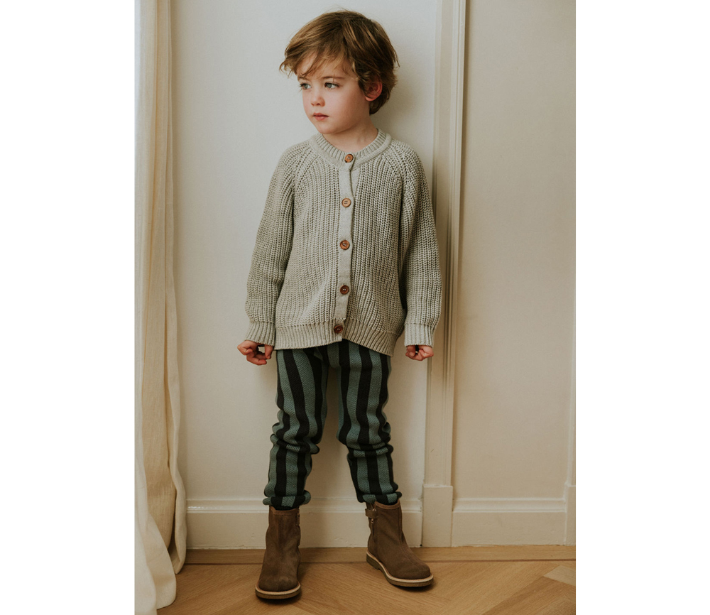 YUKI – Stripes Knitted Leggings, BLUE MONDAY, Bio Baumwolle – Bild 3