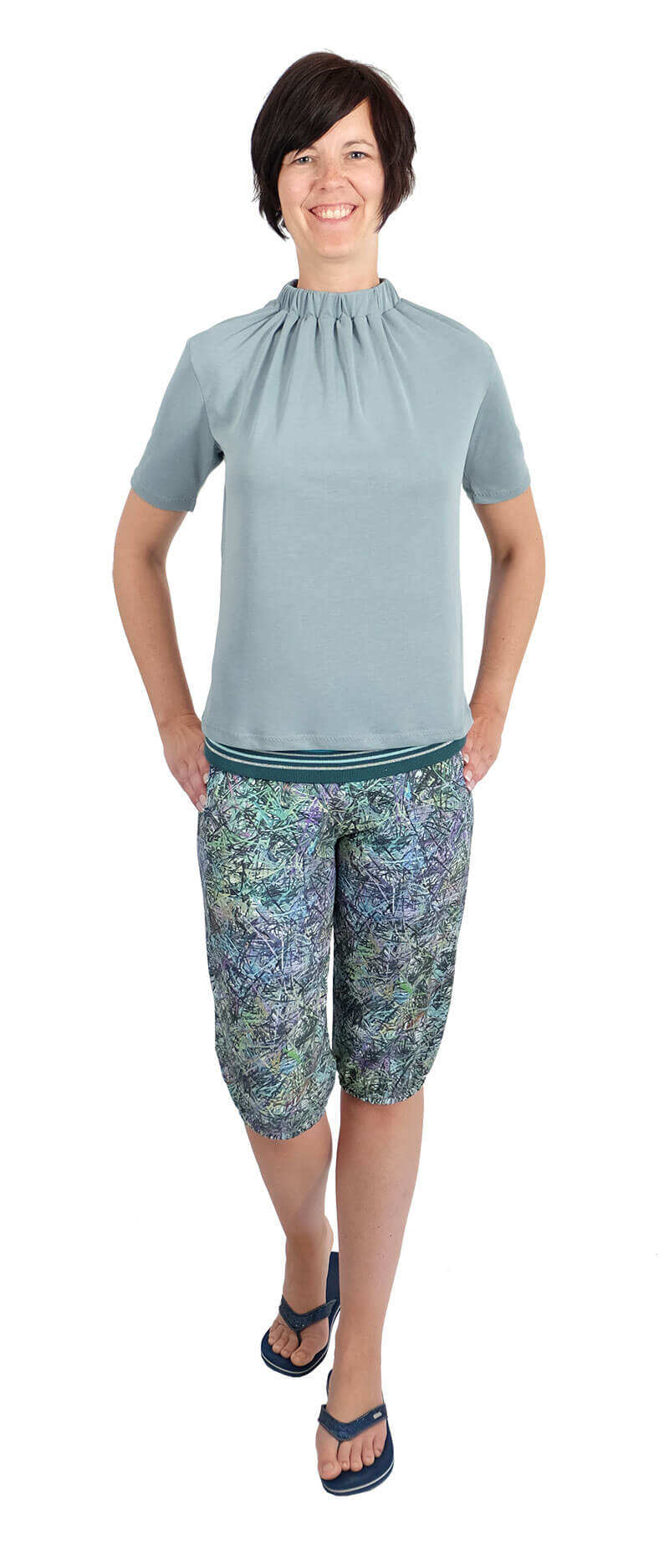 Hose in 3/4 Länge, “HEDDA”, Gr. 158 – Damengr. 46 – Bild 3