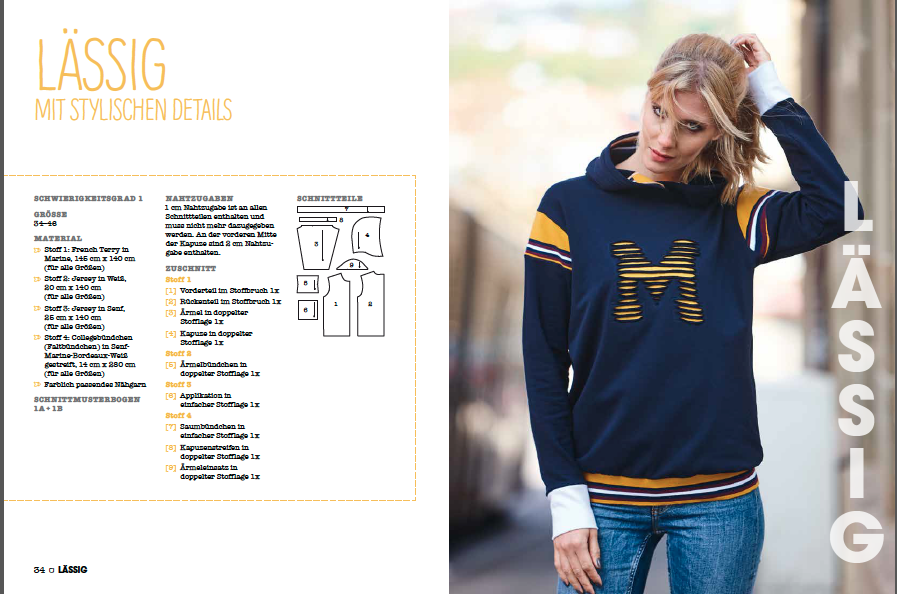 French Terry Stoff – Sommersweat, Marine – Bild 6