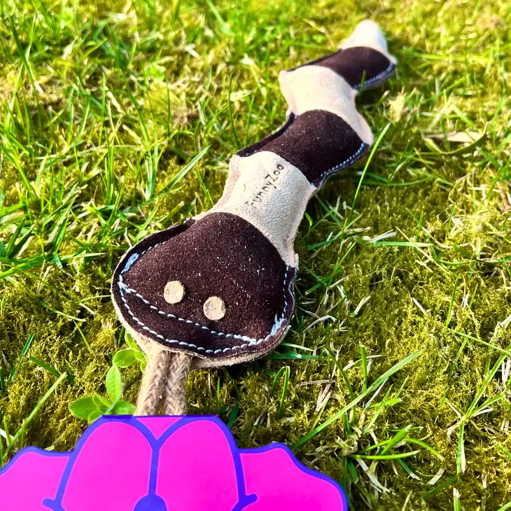 Weiches Wildlederspielzeug (mit Kokosfasern+Jute), 35cm, Schlange – Bild 4