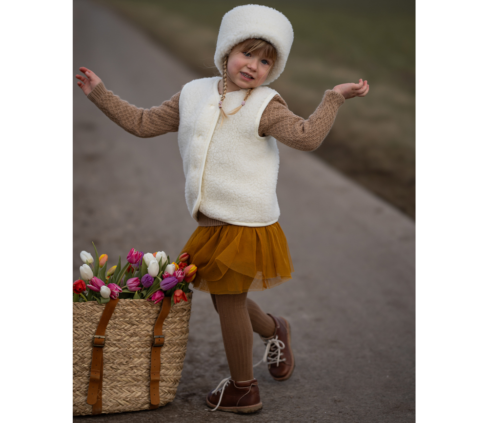 Alwero – Bodywarmer „TYB“ Junior, Biowolle, OFF-WHITE, ultra light – Bild 4