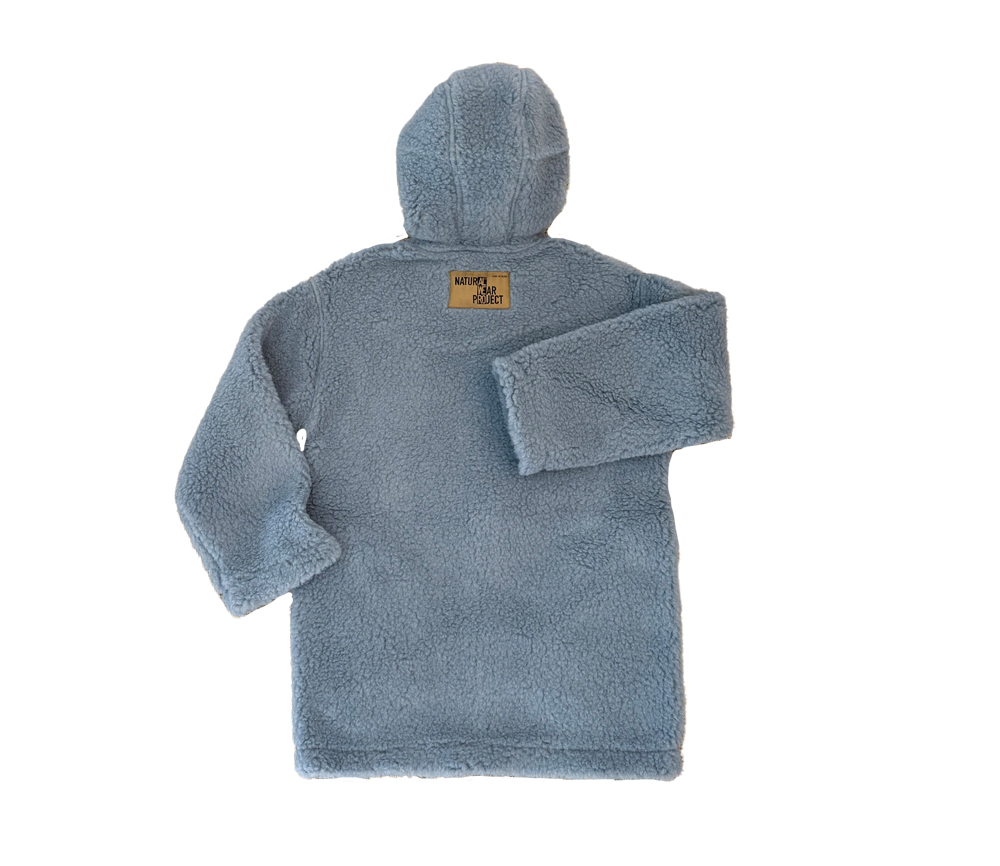 Alwero – Jacke „PATA“ Adult mit Kapuze, ICY BLUE, Biowolle Ultra Light – Bild 3