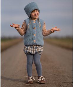 Alwero – Bodywarmer „PO“ Junior, Biowolle, ICY BLUE, ultra light