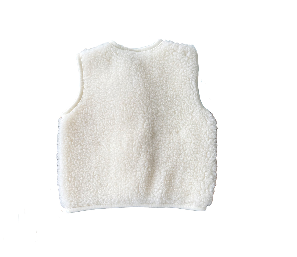 Alwero – Bodywarmer „TYB“ Junior, Biowolle, OFF-WHITE, ultra light – Bild 5