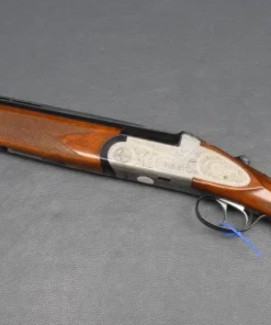 Italienische BDFL Bockdoppelflinte, Kaliber 12/70, 70cm Läufe, DA, Seitenplatten, graviert, gut