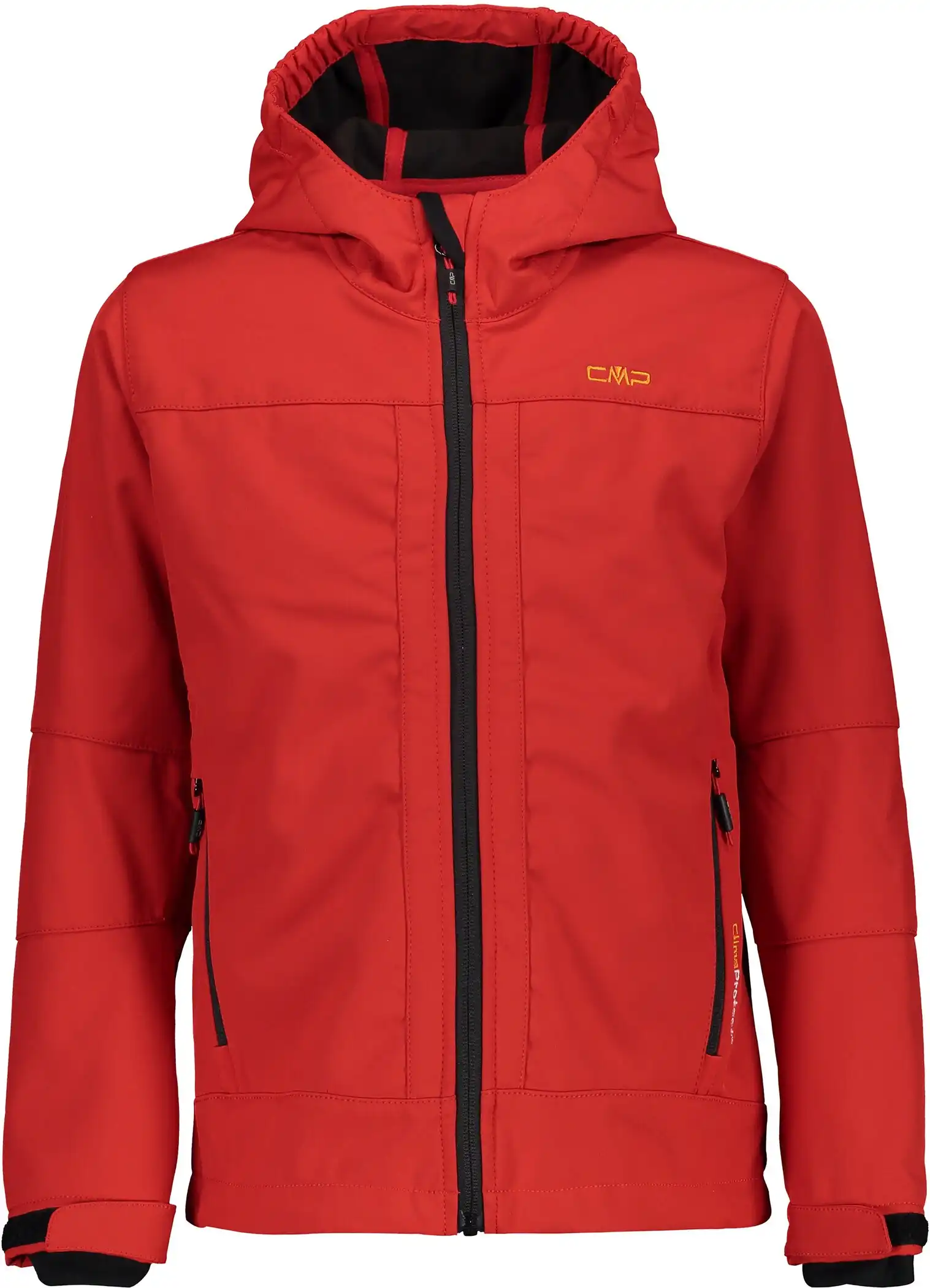 BOY SOFTSHELL JACKET FIX HOOD FERRARI-NERO