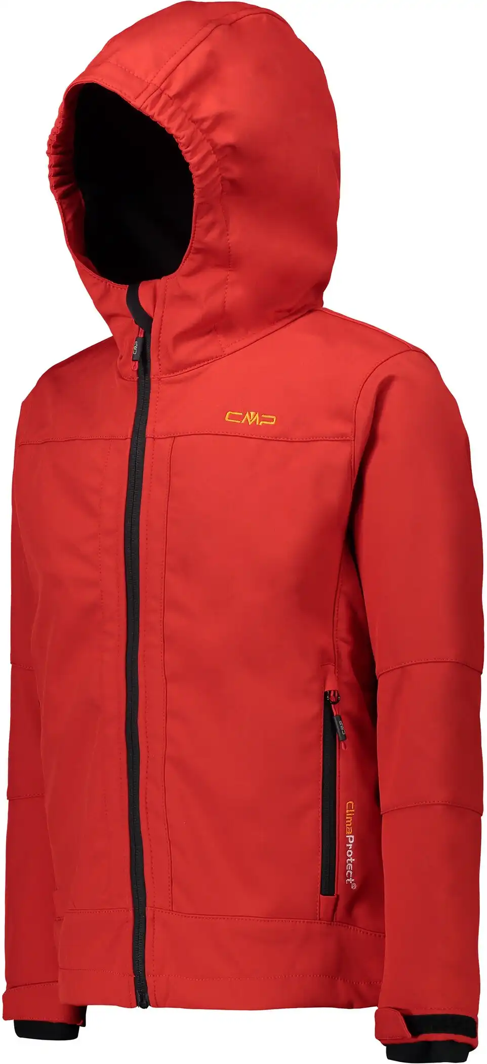 BOY SOFTSHELL JACKET FIX HOOD FERRARI-NERO – Bild 4