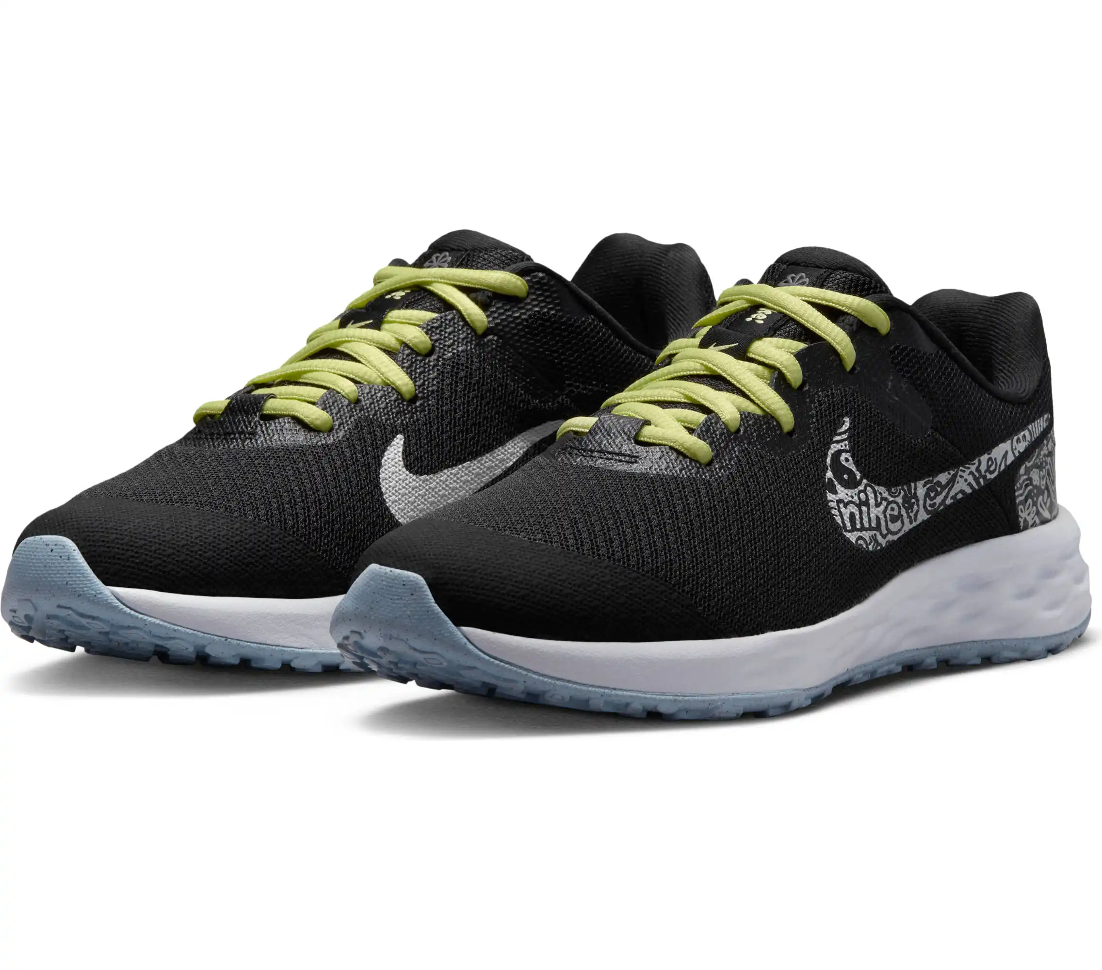NIKE REVOLUTION 6 NN JP (GS) BLACK/SUMMIT WHITE-LT LEMON TW – Bild 3