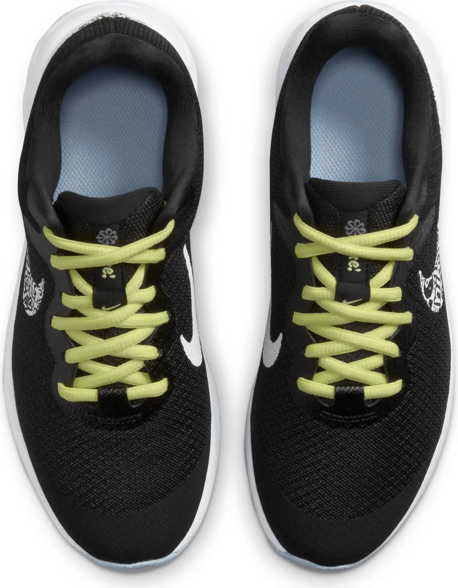 NIKE REVOLUTION 6 NN JP (GS) BLACK/SUMMIT WHITE-LT LEMON TW – Bild 4