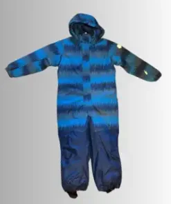 Klement padded coverall AOP Estate Blue