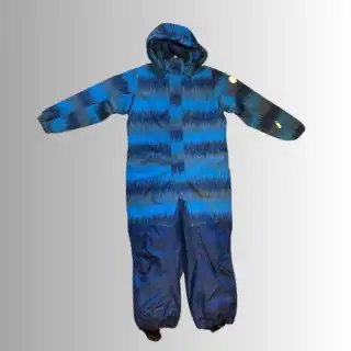 Klement padded coverall AOP Estate Blue