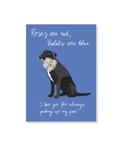 „I love you for always picking up my poo“ Postkarte, A6 (Design by Studio Sonna x Lieblingspfote)