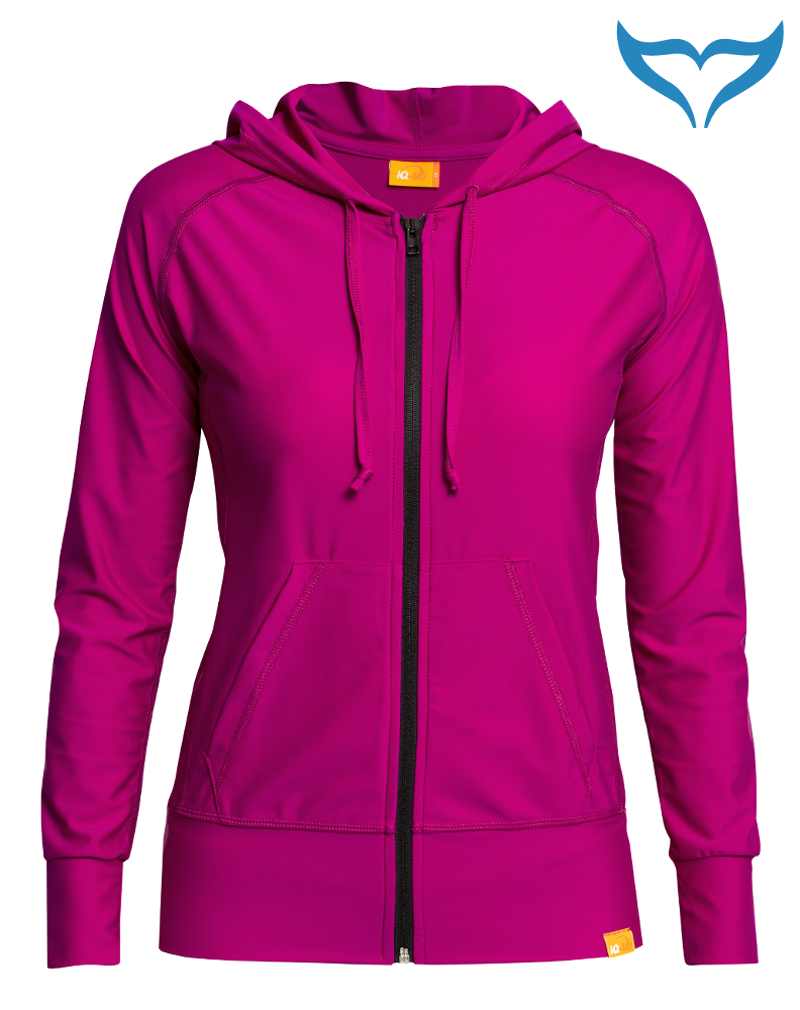 iQ UV 300 UV Kapuzen Jacke Damen Outdoor cassis violett purple M L XL XXL Ladies