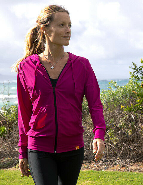 iQ UV 300 UV Kapuzen Jacke Damen Outdoor cassis violett purple M L XL XXL Ladies – Bild 8