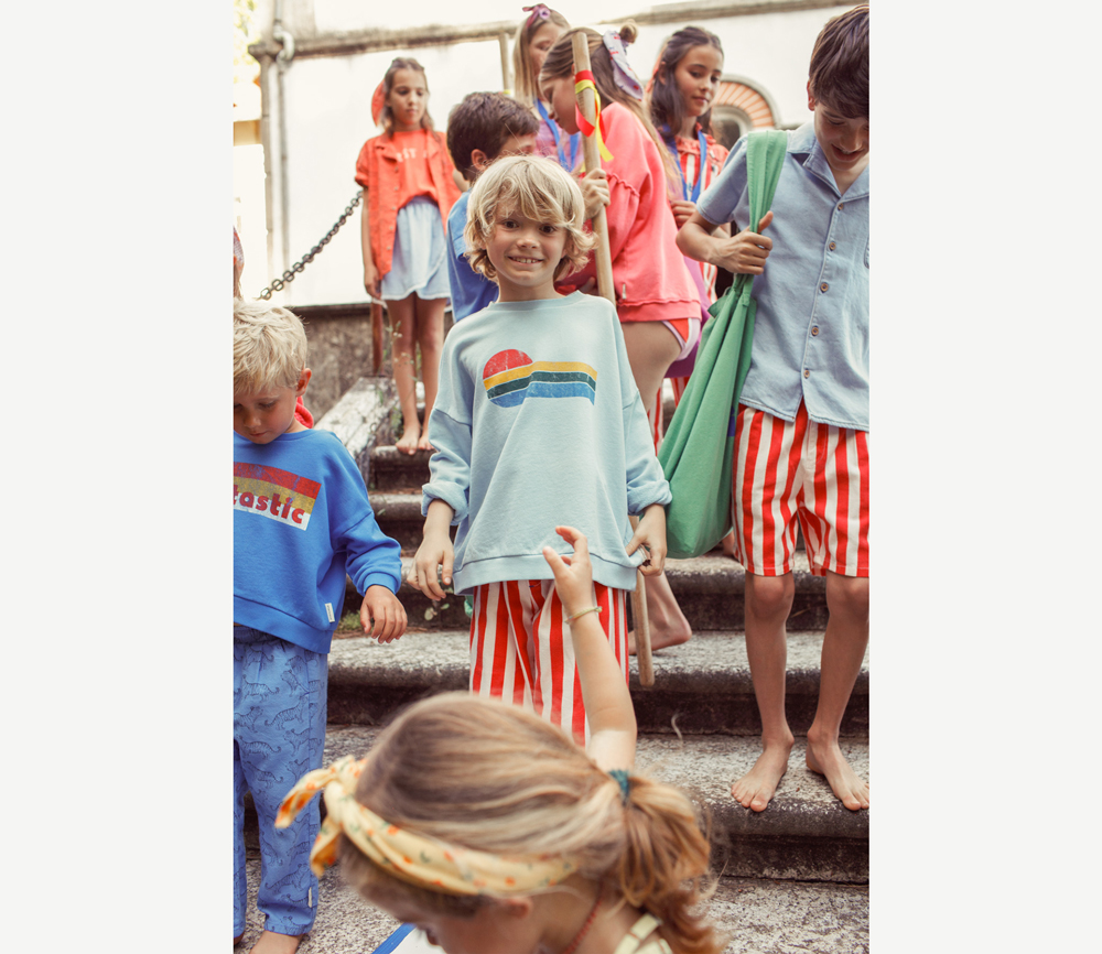 PiuPiuChick – Sweatshirt „WAVES“, Blue, Biobaumwolle – Bild 4