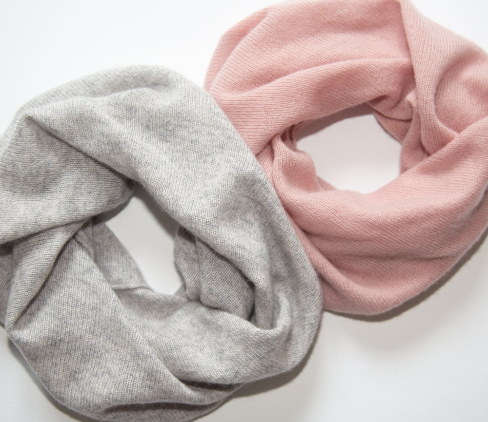 Papa Lobster – Rundschal Kids/Teens, ‚NIKI‘, cameo rose, Kaschmir – Bild 7