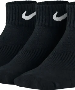 3P YTH CTN CUSH QTR W/ MOIST M BLACK/(WHITE)