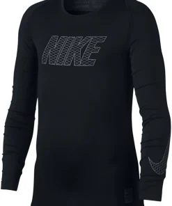 B NP TOP LS COMP BLACK/WHITE