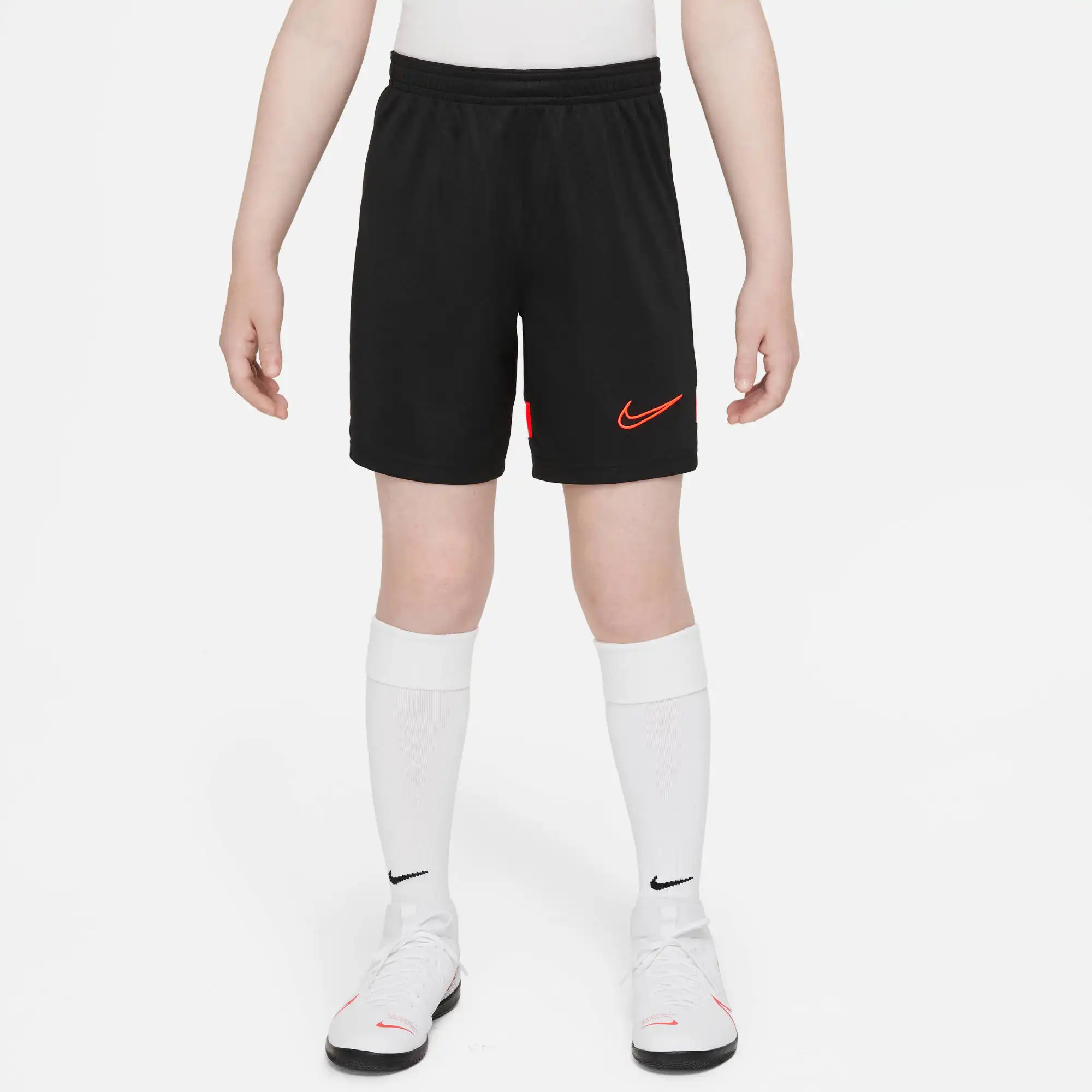 NIKE DRI-FIT ACADEMY BIG KIDS' BLACK/BRIGHT CRIMSON/BRIGHT CR