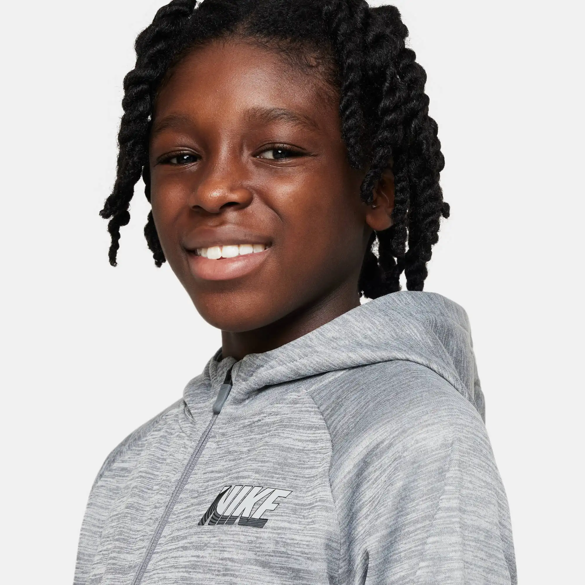 NIKE THERMA-FIT BIG KIDS' (BOY CARBON HEATHER/BLACK/LT SMOKE – Bild 4