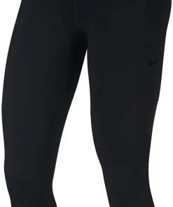 W NK PWR HPR CROP BLACK/CLEAR