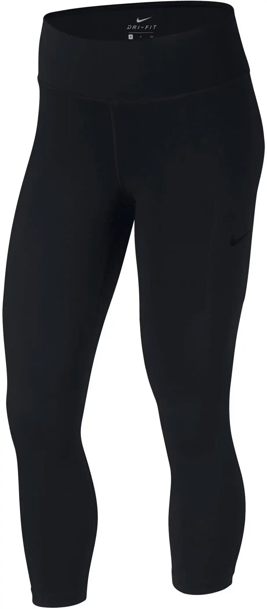 W NK PWR HPR CROP BLACK/CLEAR