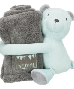 Junior Kuschel-Set, Plüschtier „hält“ Decke