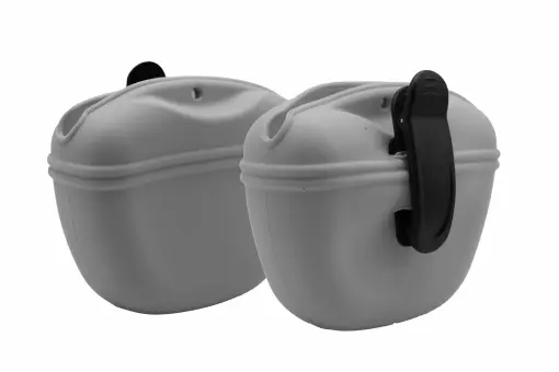 Leckerliebeutel aus Silikon mit Magnet-Verschluss, spülmaschinenfest (schwarz, hellblau, dunkelblau, gelb) – Bild 6