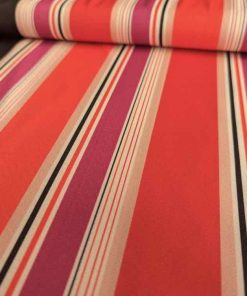 Hochelastischer Slinky breite Streifen Rot / Pink / Schwarz –  Restposten zum Sonderpreis 0,90 Meter