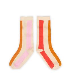 SPROET & SPROUT – Socken, STRIPES, nectarine, Bio Baumwolle