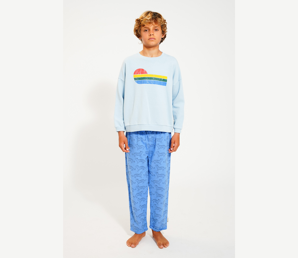 PiuPiuChick – Sweatshirt „WAVES“, Blue, Biobaumwolle – Bild 5