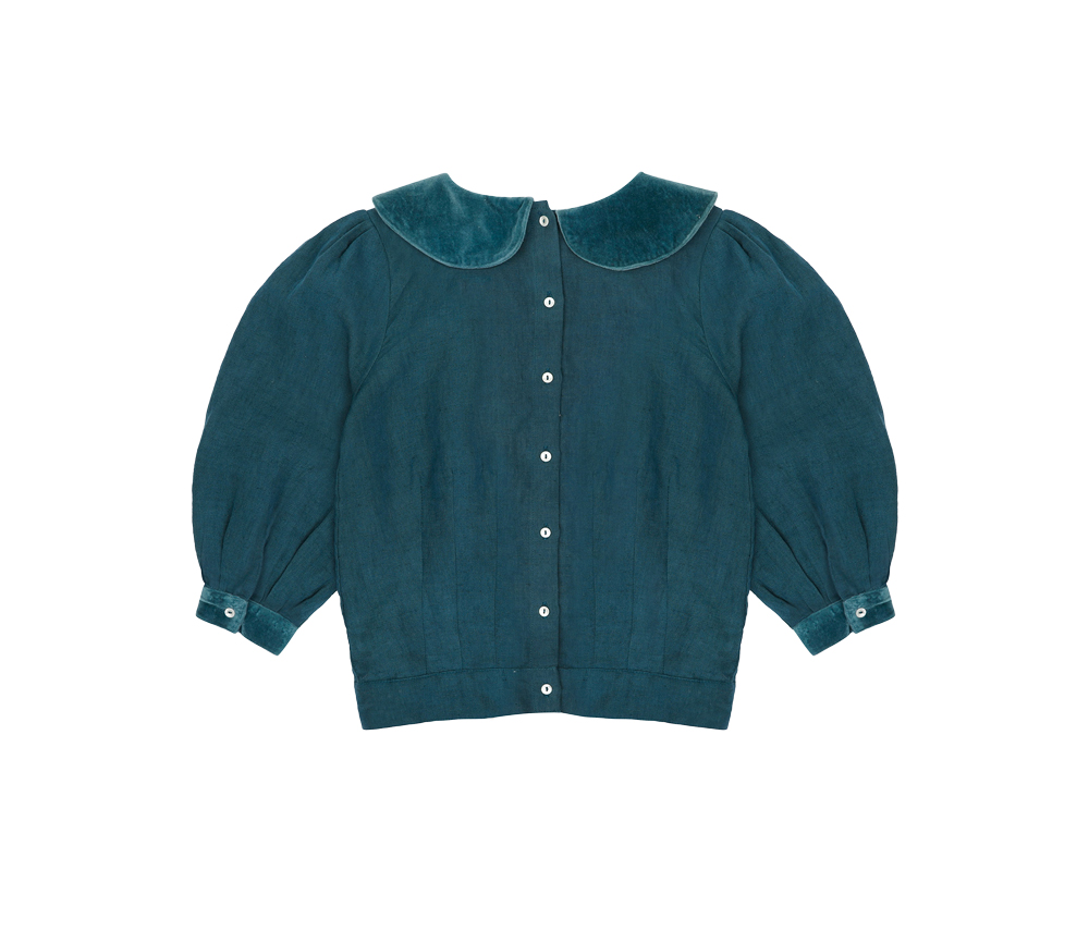 JENEST – Bluse, LIV, sea green, Leinen/Biobaumwolle – Bild 3