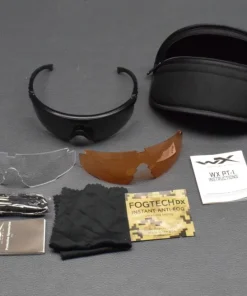 Wiley X Schutz-Sicherheitsbrille, PT-1SCL mit Wechselglas Schwarz,Klar,Ornage, Neuware zum Sonderpreis!