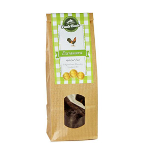 Extrawurst, knackige Hühner-Salamis (Naturdarm, Metzger-Qualität), 200g, 500g – Bild 2