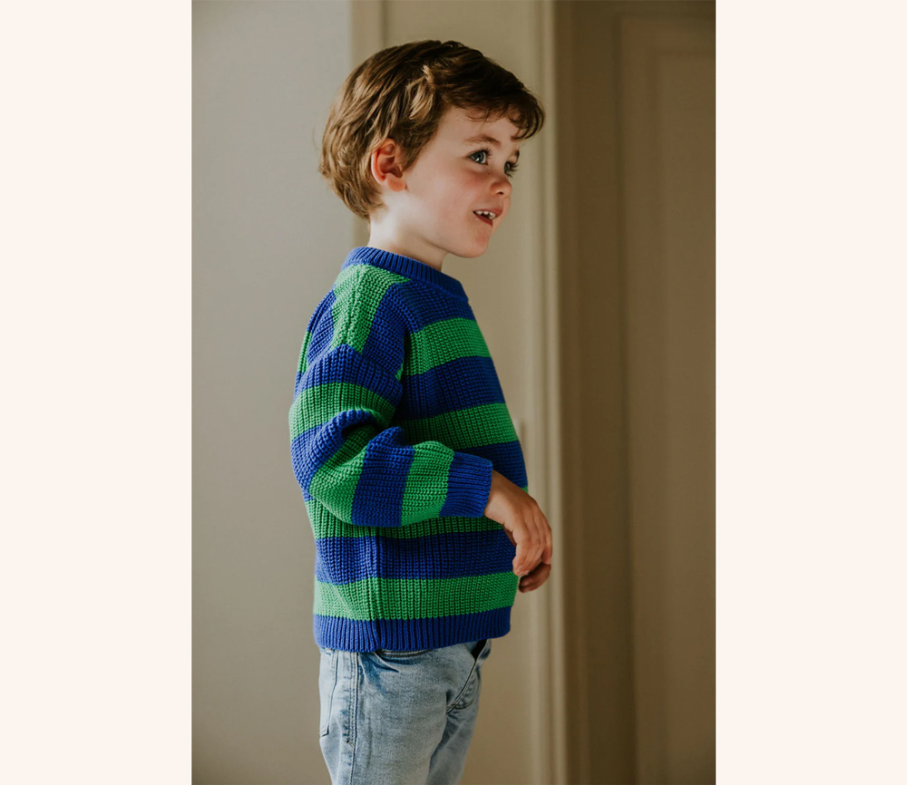 YUKI – Knitted Sweater, PEACOCK, Bio Baumwolle – Bild 3