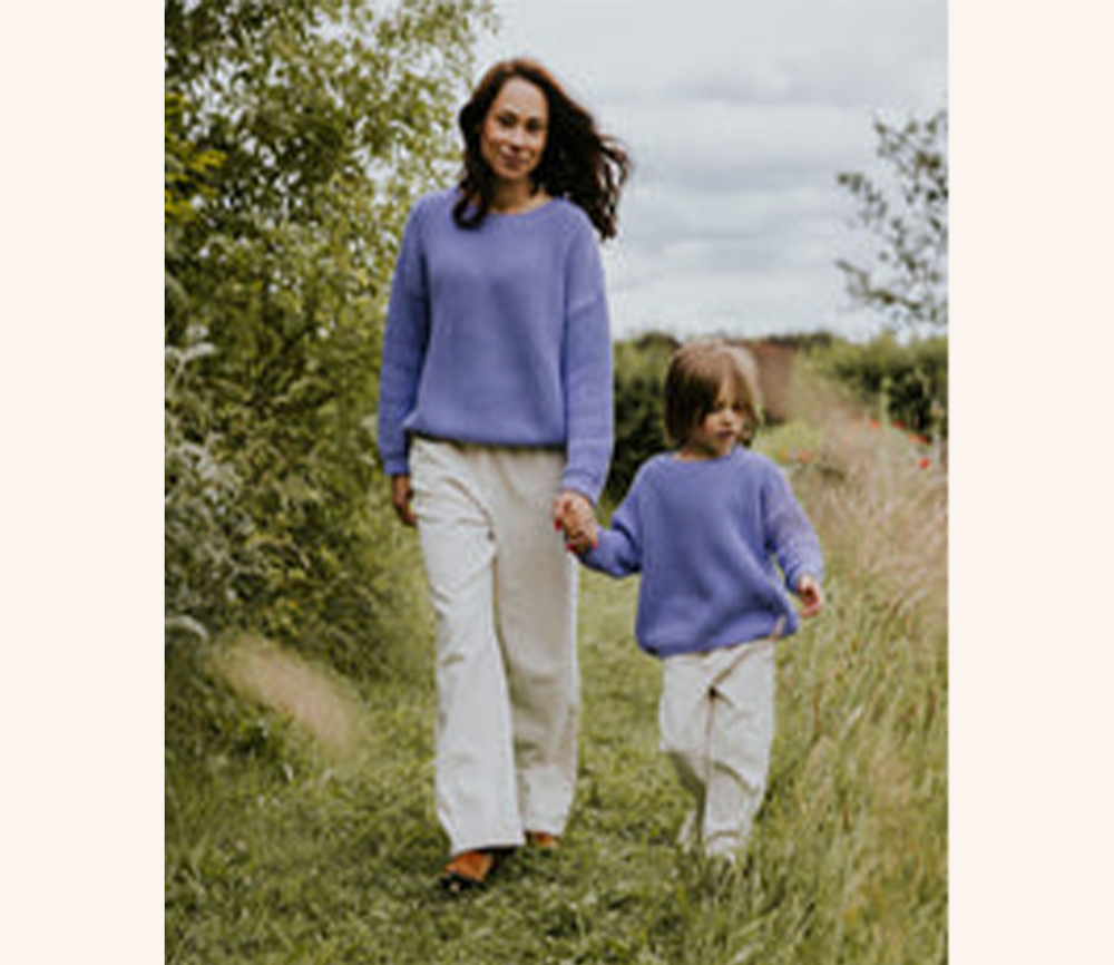 YUKI – Knitted Sweater, LAVENDER, Bio Baumwolle – Bild 4